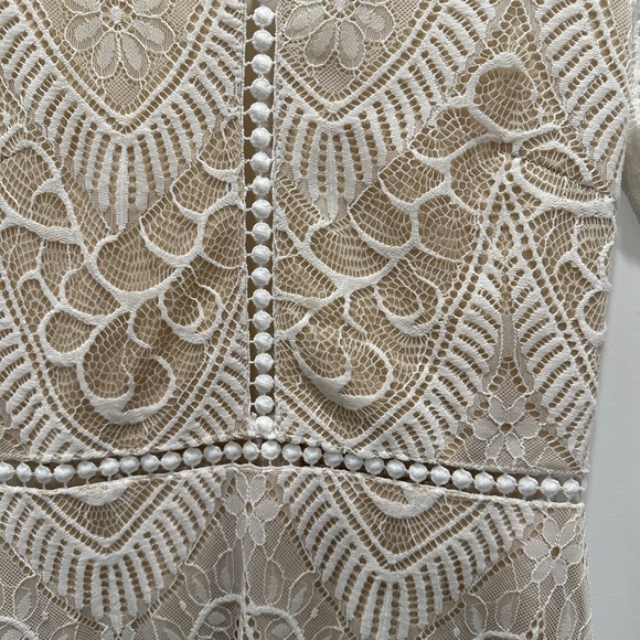 White Lace Mini Dress - Picture 4 of 8